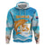 Personalized Anguilla Hoodie Three Orange Gold Natural Dolphins - Wonder Print Shop