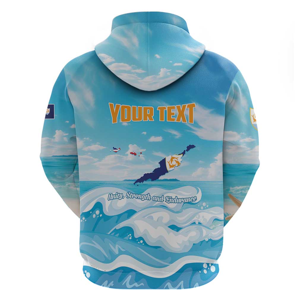 Personalized Anguilla Hoodie Three Orange Gold Natural Dolphins - Wonder Print Shop