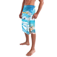 Personalized Anguilla Lavalava Three Orange Gold Natural Dolphins - Wonder Print Shop