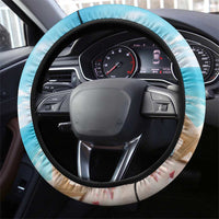 Anguilla Steering Wheel Cover Three Orange Gold Natural Dolphins - Wonder Print Shop
