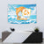 Anguilla Tapestry Three Orange Gold Natural Dolphins - Wonder Print Shop