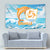 Anguilla Tapestry Three Orange Gold Natural Dolphins - Wonder Print Shop