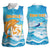 Personalized Anguilla Women Sleeveless Polo Shirt Three Orange Gold Natural Dolphins - Wonder Print Shop