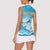 Personalized Anguilla Women Sleeveless Polo Shirt Three Orange Gold Natural Dolphins - Wonder Print Shop