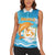 Personalized Anguilla Women Sleeveless Polo Shirt Three Orange Gold Natural Dolphins - Wonder Print Shop