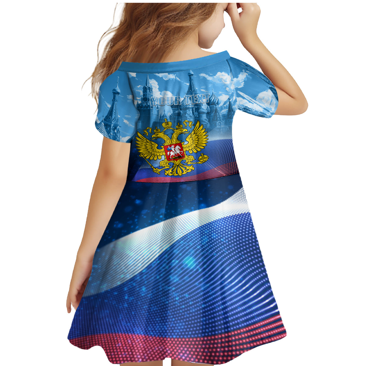 Russia Day 2024 Family Matching Mermaid Dress and Hawaiian Shirt Coat Of Arms With Red Square - Wonder Print Shop