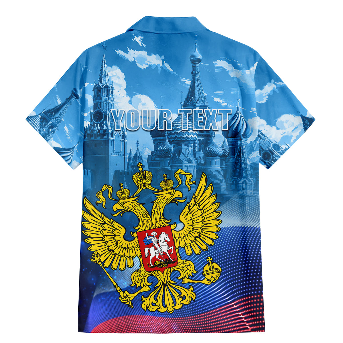 Russia Day 2024 Family Matching Mermaid Dress and Hawaiian Shirt Coat Of Arms With Red Square - Wonder Print Shop