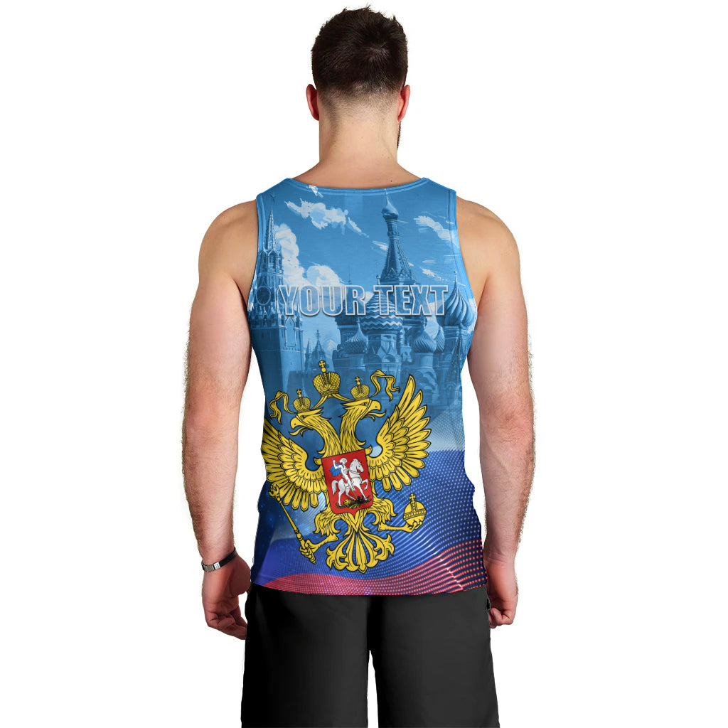 Russia Day 2024 Men Tank Top Coat Of Arms With Red Square - Wonder Print Shop