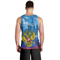 Russia Day 2024 Men Tank Top Coat Of Arms With Red Square - Wonder Print Shop