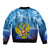 Russia Day 2024 Sleeve Zip Bomber Jacket Coat Of Arms With Red Square - Wonder Print Shop