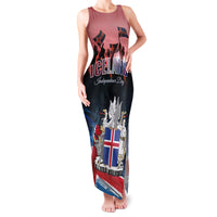 Iceland Independence Day 2024 Family Matching Tank Maxi Dress and Hawaiian Shirt Coat Of Arms Happy 80th Anniversary - Wonder Print Shop