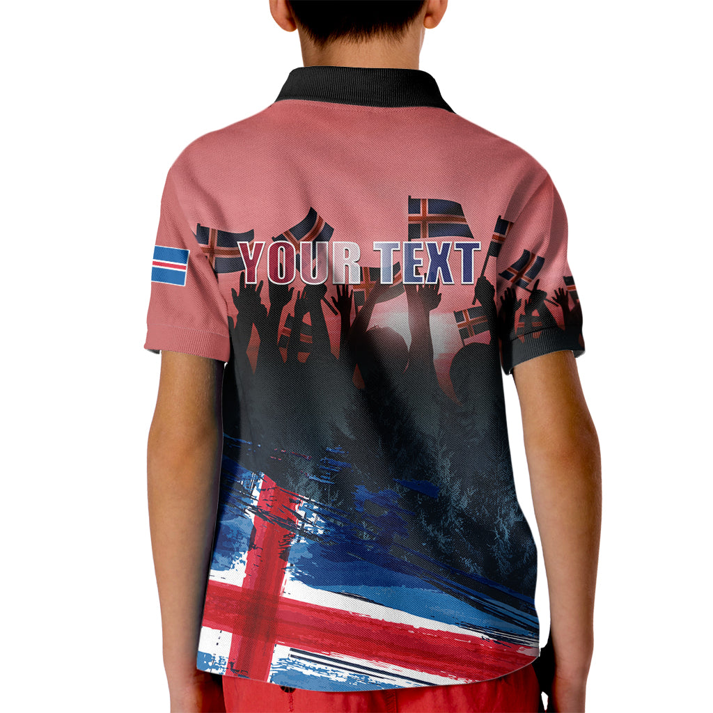 Iceland Independence Day 2024 Kid Polo Shirt Coat Of Arms Happy 80th Anniversary - Wonder Print Shop