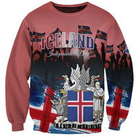 Iceland Independence Day 2024 Sweatshirt Coat Of Arms Happy 80th Anniversary - Wonder Print Shop