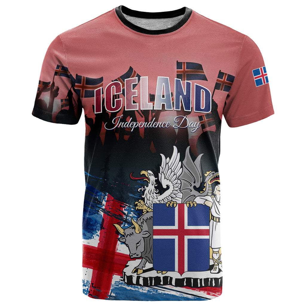 Iceland Independence Day 2024 T Shirt Coat Of Arms Happy 80th Anniversary - Wonder Print Shop