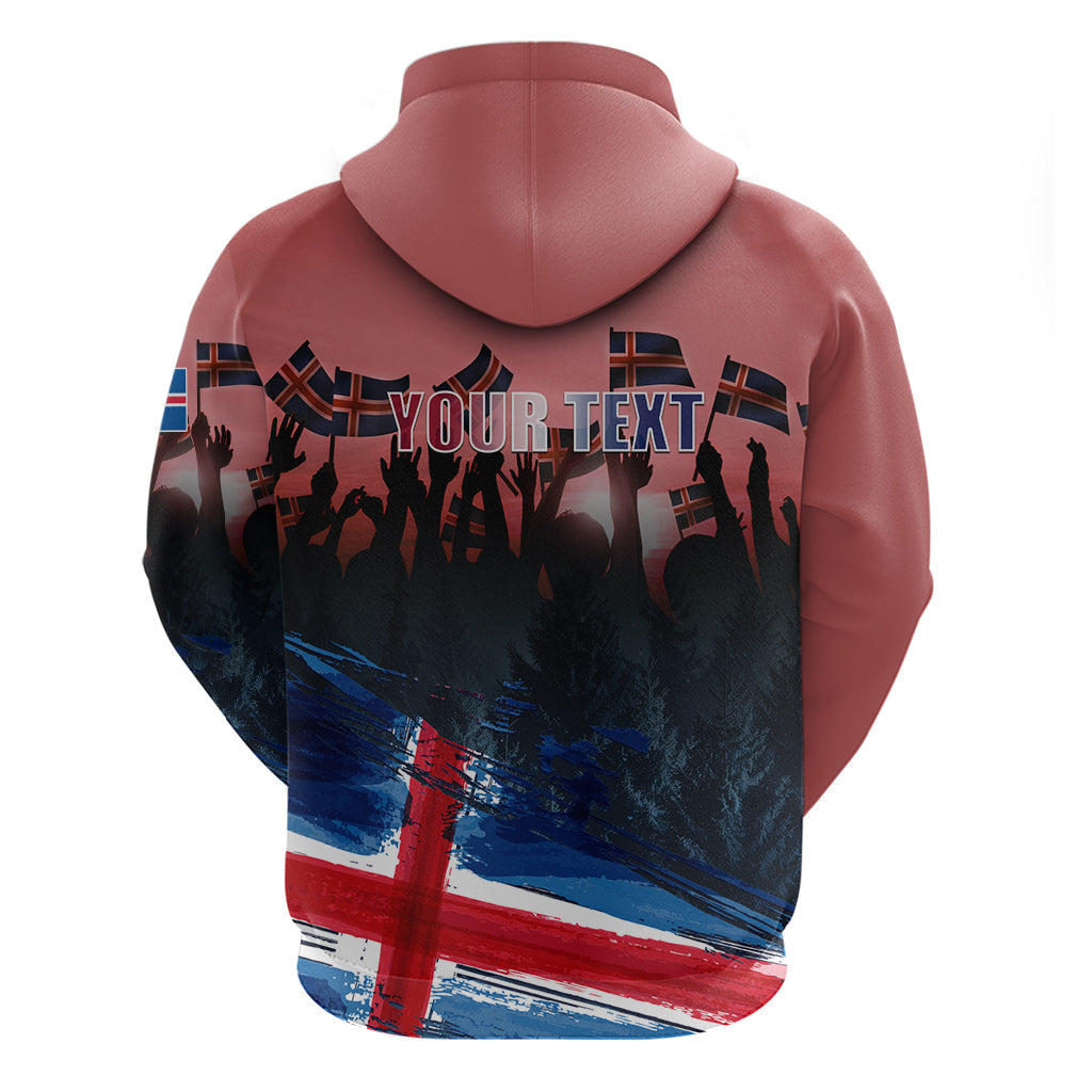 Iceland Independence Day 2024 Zip Hoodie Coat Of Arms Happy 80th Anniversary - Wonder Print Shop