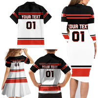 Canada Hockey 2024 Family Matching Long Sleeve Bodycon Dress and Hawaiian Shirt Hockey is Canada Game - Wonder Print Shop