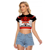 Canada Hockey 2024 Raglan Cropped T Shirt Hockey is Canada Game - Wonder Print Shop