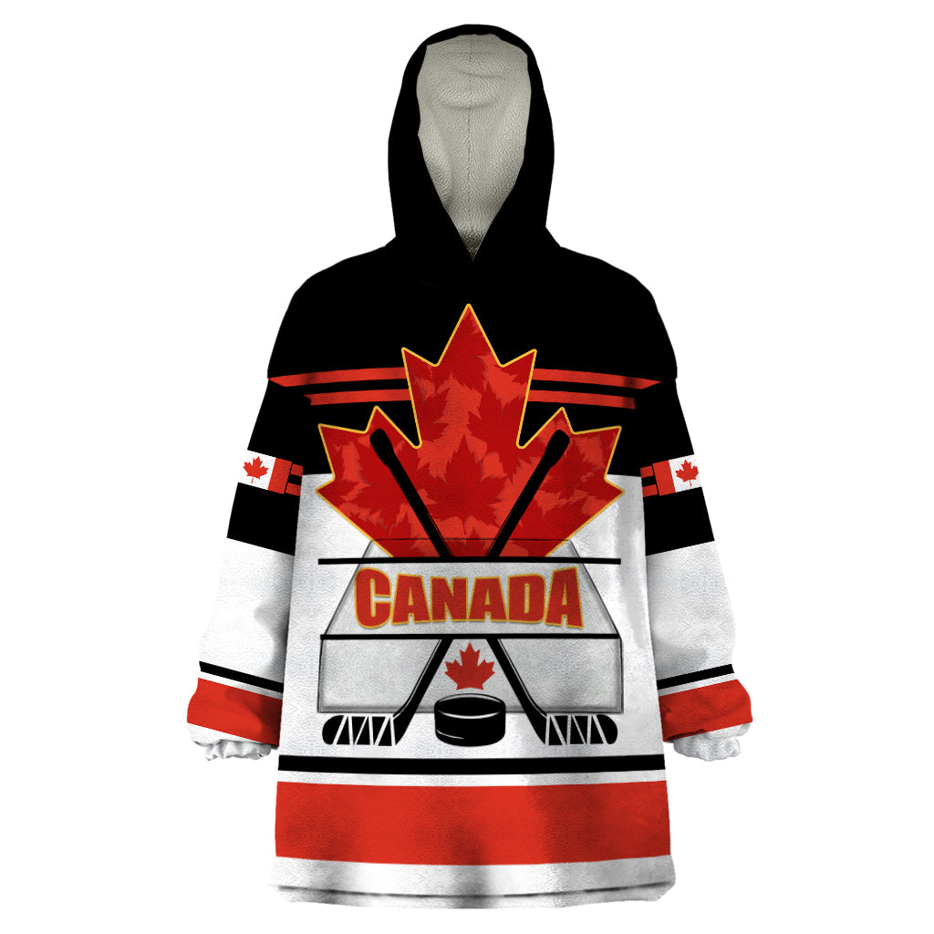 Canada Hockey 2024 Wearable Blanket Hoodie Hockey is Canada Game - Wonder Print Shop