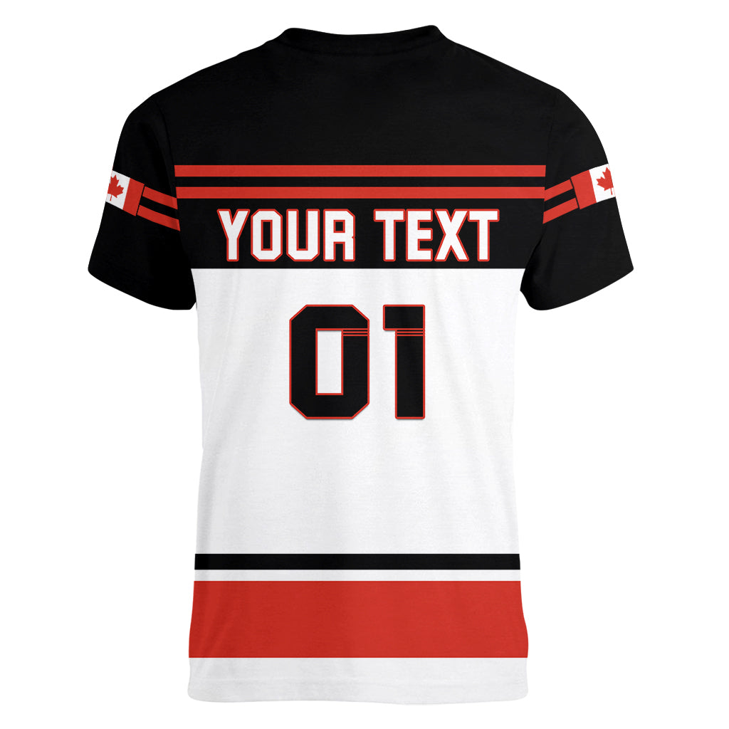 Canada Hockey 2024 Women V-Neck T-Shirt Hockey is Canada Game - Wonder Print Shop