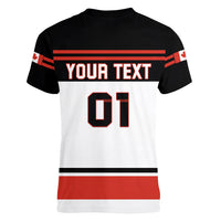 Canada Hockey 2024 Women V-Neck T-Shirt Hockey is Canada Game - Wonder Print Shop