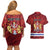 Personalised Kingston Couples Matching Off Shoulder Short Dress and Hawaiian Shirt Antiquitate Civilitate Humanitate