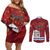 Personalised Kingston Couples Matching Off Shoulder Short Dress and Long Sleeve Button Shirt Antiquitate Civilitate Humanitate