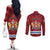 Personalised Kingston Couples Matching Off The Shoulder Long Sleeve Dress and Long Sleeve Button Shirt Antiquitate Civilitate Humanitate