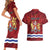 Personalised Kingston Couples Matching Short Sleeve Bodycon Dress and Hawaiian Shirt Antiquitate Civilitate Humanitate