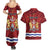 Personalised Kingston Couples Matching Summer Maxi Dress and Hawaiian Shirt Antiquitate Civilitate Humanitate