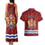 Personalised Kingston Couples Matching Tank Maxi Dress and Hawaiian Shirt Antiquitate Civilitate Humanitate