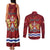 Personalised Kingston Couples Matching Tank Maxi Dress and Long Sleeve Button Shirt Antiquitate Civilitate Humanitate