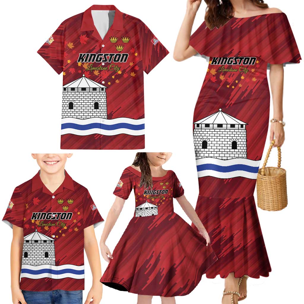 Personalised Kingston Family Matching Mermaid Dress and Hawaiian Shirt Antiquitate Civilitate Humanitate