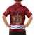 Personalised Kingston Family Matching Off The Shoulder Long Sleeve Dress and Hawaiian Shirt Antiquitate Civilitate Humanitate