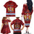 Personalised Kingston Family Matching Off The Shoulder Long Sleeve Dress and Hawaiian Shirt Antiquitate Civilitate Humanitate