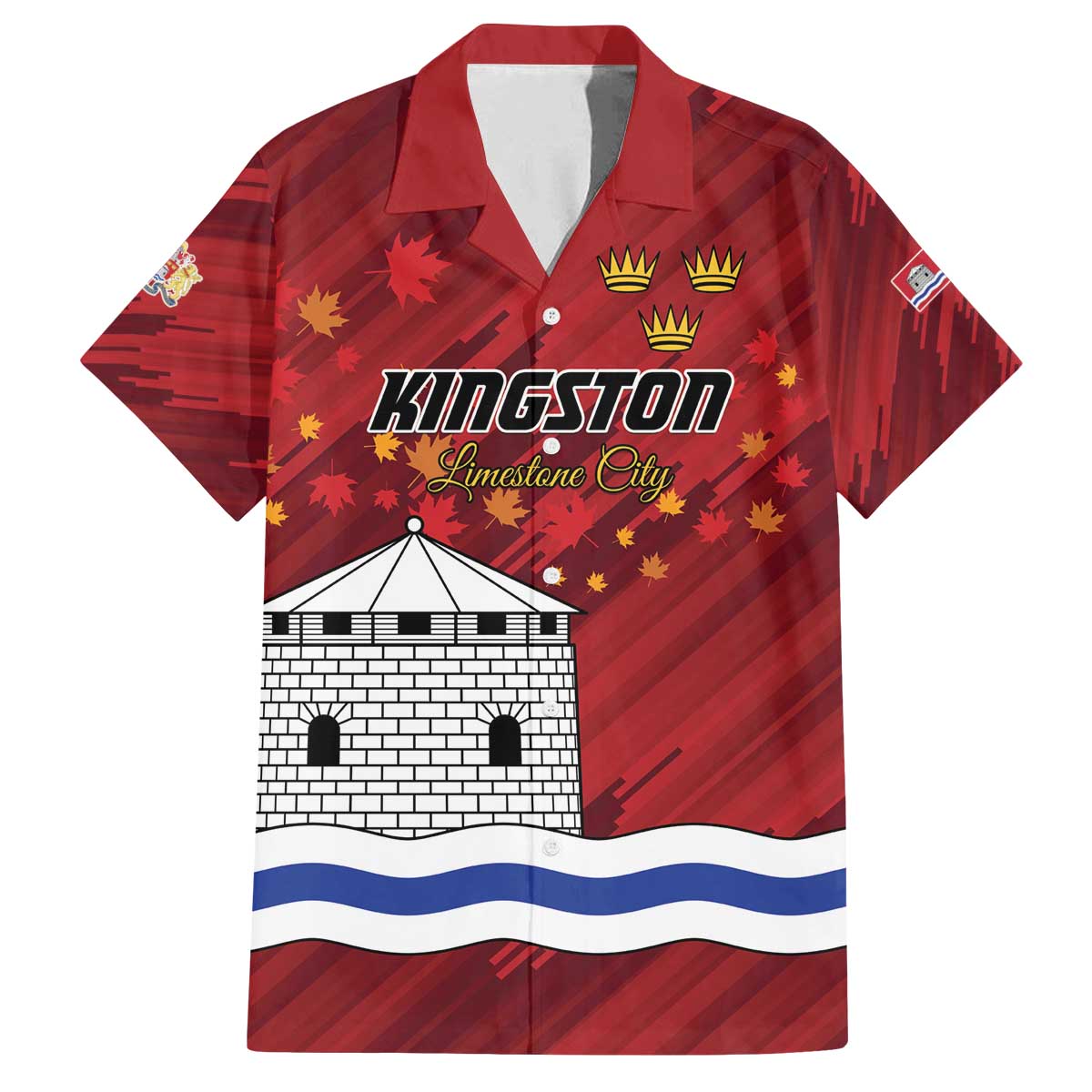 Personalised Kingston Family Matching Off The Shoulder Long Sleeve Dress and Hawaiian Shirt Antiquitate Civilitate Humanitate