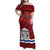 Personalised Kingston Family Matching Off Shoulder Maxi Dress and Hawaiian Shirt Antiquitate Civilitate Humanitate