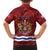 Personalised Kingston Family Matching Off Shoulder Short Dress and Hawaiian Shirt Antiquitate Civilitate Humanitate
