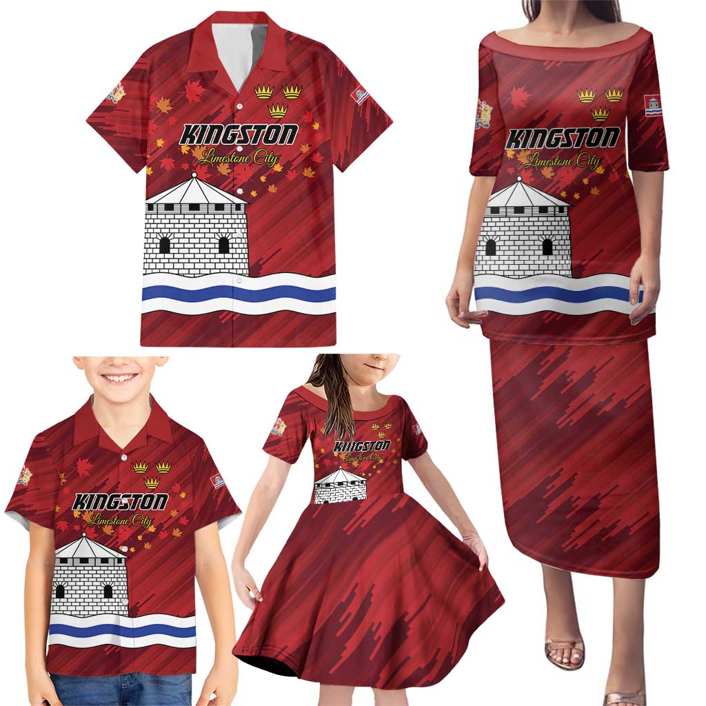 Personalised Kingston Family Matching Puletasi and Hawaiian Shirt Antiquitate Civilitate Humanitate