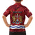 Personalised Kingston Family Matching Short Sleeve Bodycon Dress and Hawaiian Shirt Antiquitate Civilitate Humanitate