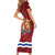 Personalised Kingston Family Matching Short Sleeve Bodycon Dress and Hawaiian Shirt Antiquitate Civilitate Humanitate