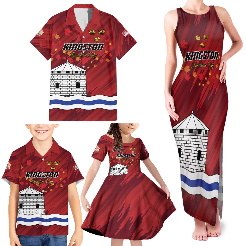 Personalised Kingston Family Matching Tank Maxi Dress and Hawaiian Shirt Antiquitate Civilitate Humanitate