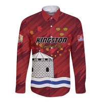 Personalised Kingston Long Sleeve Button Shirt Antiquitate Civilitate Humanitate