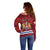 Personalised Kingston Off Shoulder Sweater Antiquitate Civilitate Humanitate