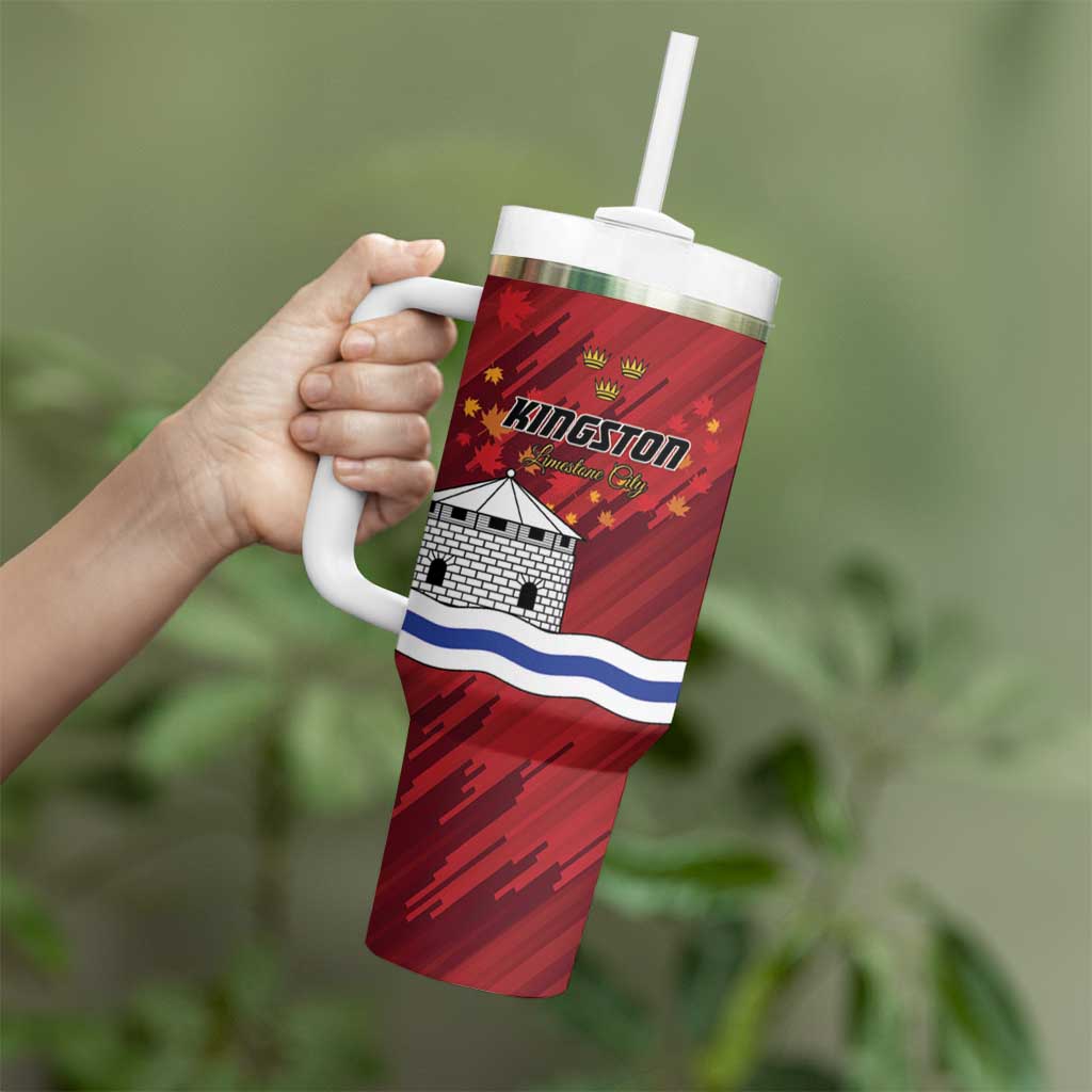 Personalised Kingston Tumbler With Handle Antiquitate Civilitate Humanitate