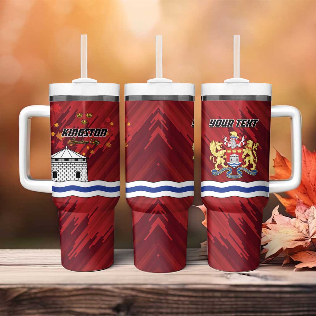 Personalised Kingston Tumbler With Handle Antiquitate Civilitate Humanitate