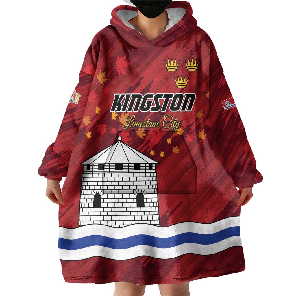 Personalised Kingston Wearable Blanket Hoodie Antiquitate Civilitate Humanitate