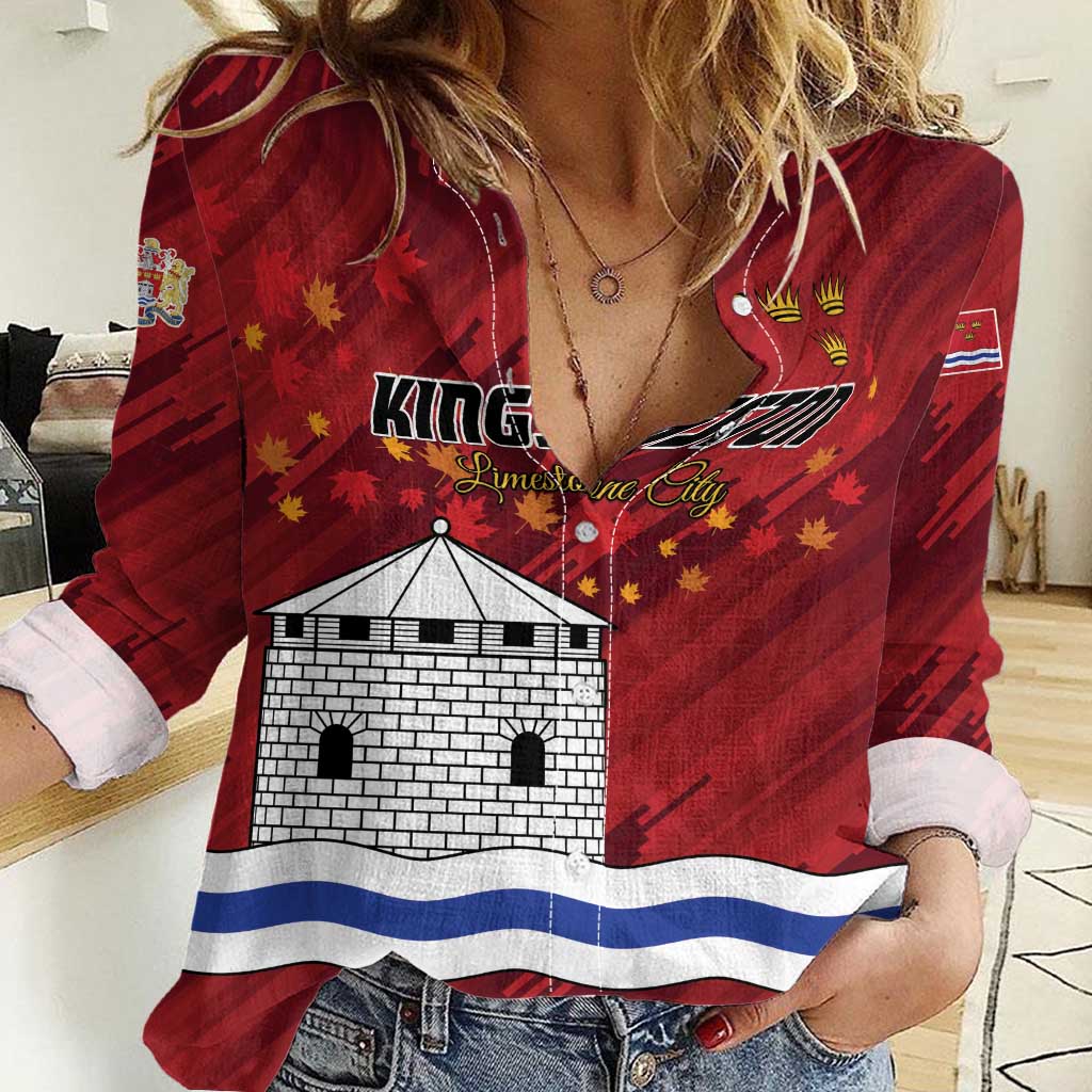 Personalised Kingston Women Casual Shirt Antiquitate Civilitate Humanitate