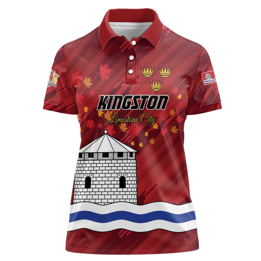 Personalised Kingston Women Polo Shirt Antiquitate Civilitate Humanitate