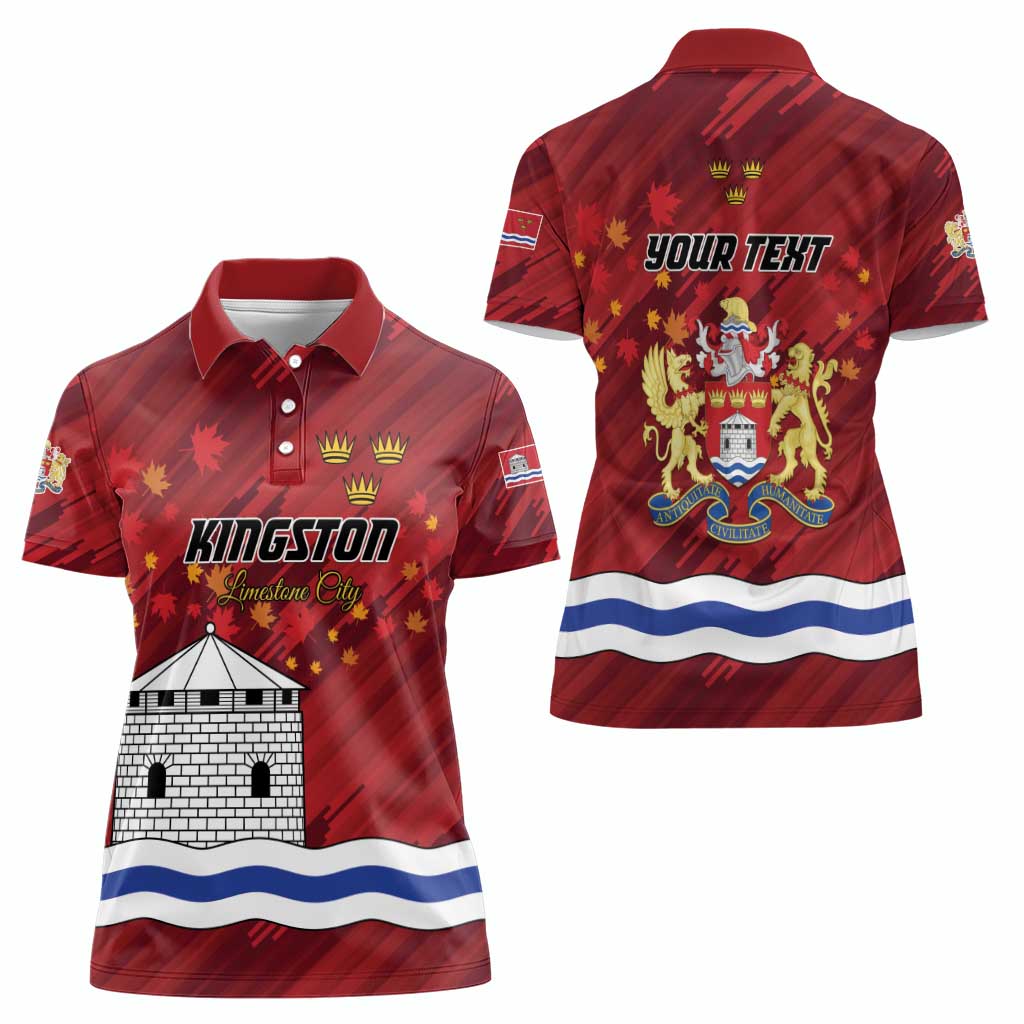 Personalised Kingston Women Polo Shirt Antiquitate Civilitate Humanitate