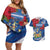 Personalised Windsor Couples Matching Off Shoulder Short Dress and Hawaiian Shirt The City of Roses
